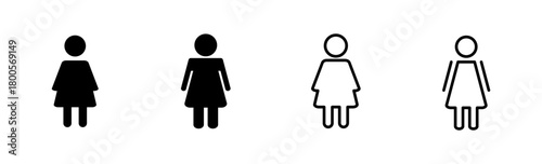 Female icon set. woman icon vector