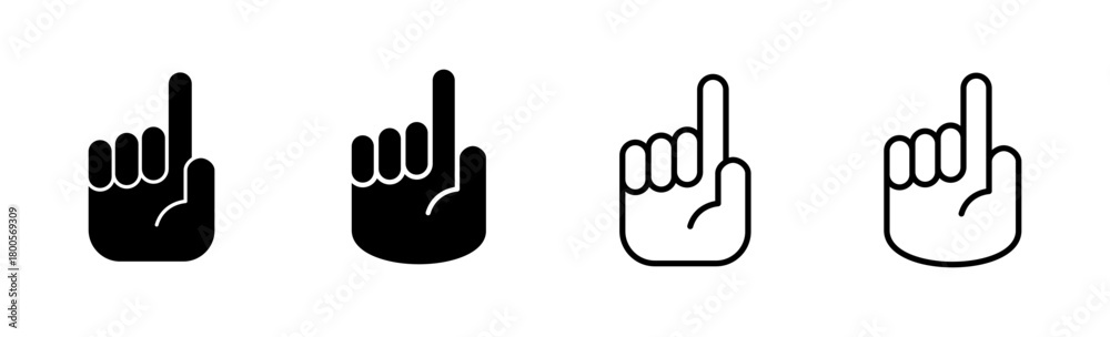 Obraz premium Hand icon set. hand vector icon, palm,click