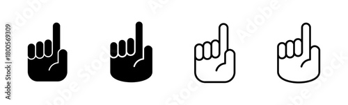 Hand icon set. hand vector icon, palm,click