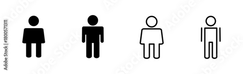 Man icon set. male icon vector. human symbol