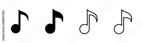 Music icon set. note music icon vector. tone icon