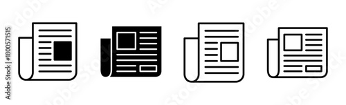 Newspaper icon set. news paper vector sign