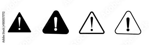 Danger sign. attention sign icon set. Hazard warning attention sign
