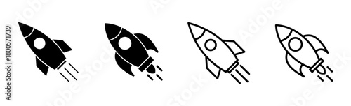 Rocket icon set. Startup icon vector.