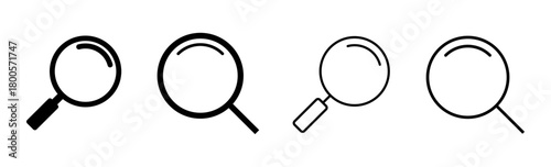 Search icon set. search magnifying glass icon