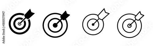 Target icon set. goal icon vector. target marketing icon vector