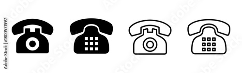 Telephone icon set. phone icon vector.