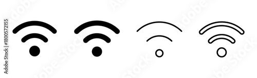 Wifi icon set. signal vector icon. Wireless  icon vector