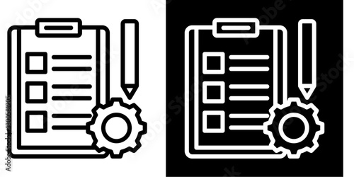 Plan Testing  Icon Set White Mix Style Collection
