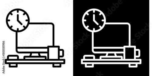 Temporary Workspace  Icon Set White Mix Style Collection
