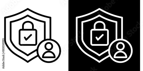 Secure Access  Icon Set White Mix Style Collection
