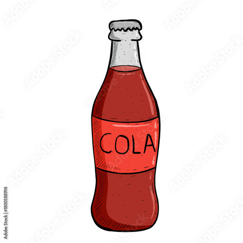 bottle of cola isolated