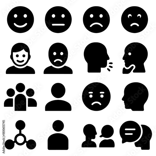 Emotions and Expressions: A visual symphony of diverse human expressions, meticulously crafted to represent a spectrum of emotions and feelings.