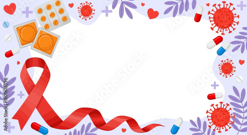 Healthcare and Medicine Frame with Icons