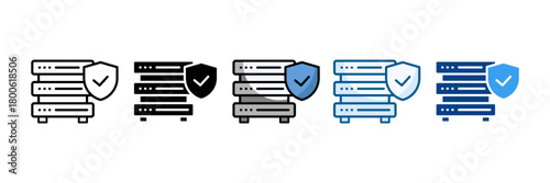 Server Uptime Icon Set Multiple Style Collection