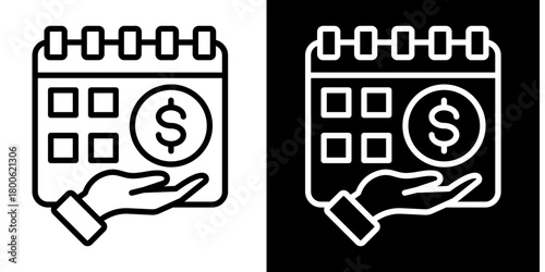 Pay Day  Icon Set White Style Collection