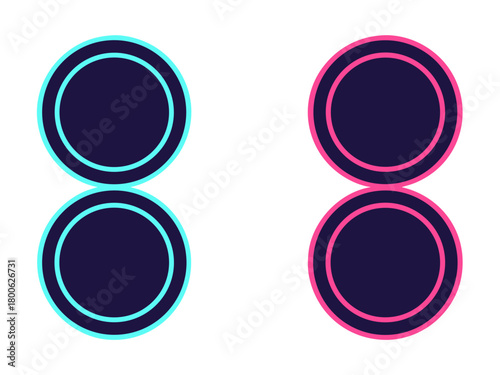 Glowing holographic fitness goal tracker ui elements vector illustration vector