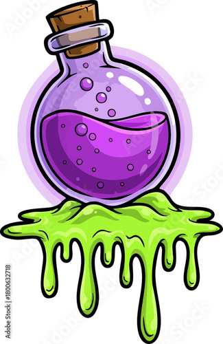 Magical Potion Bottle Dripping Goo