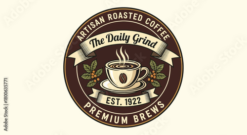 The daily grind artisan roasted coffee logo