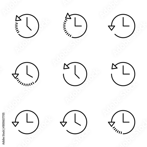 History icon vector isolated on white background. History vector icon