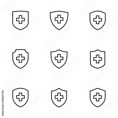 Health insurance icon vector isolated on white background. Insurance health document icon