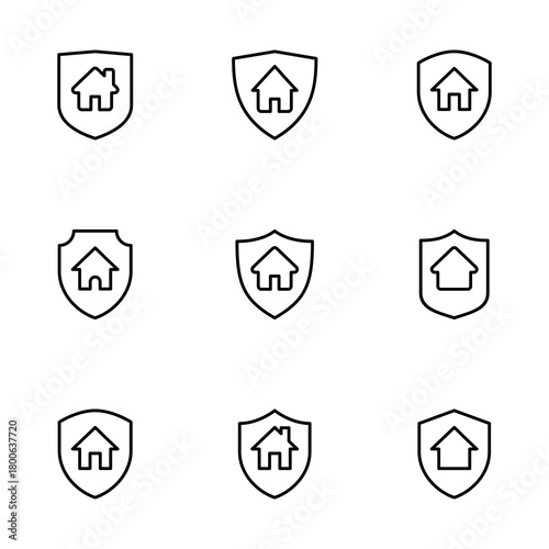 Home insurance icon vector isolated on white background. home protection icon