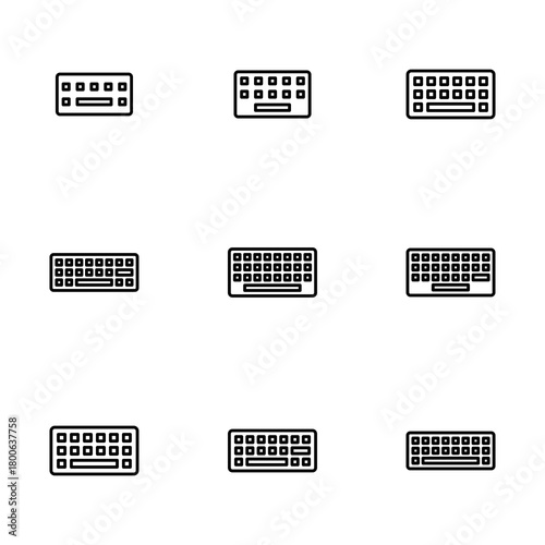 Keyboard icon vector isolated on white background. keyboard vector symbol