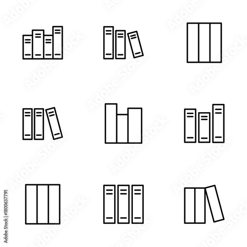 Library icon vector isolated on white background. Book icon vector