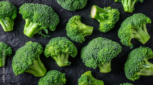 An endless field of fresh broccoli florets filling the entire frame, creating a vibrant green vegetable background that evokes abundance, harvest, and agricultural production.
