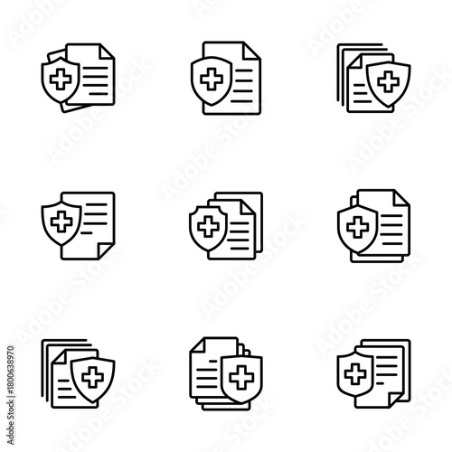 Medical insurance icon vector isolated on white background. health insurance icon