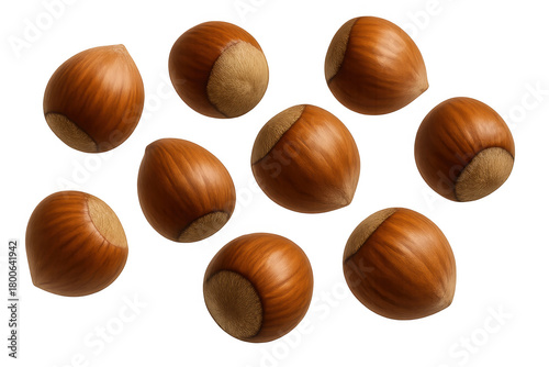 Wallpaper Mural Hazelnuts falling creating a dynamic pattern, delicious crunchy snacks with transparent background Torontodigital.ca