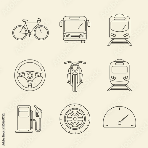 Transportation icons