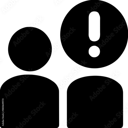 Exclamation mark icons, buttons, and signs symbolize the black and white vector design of the yin and yang symbol for harmony and balance in Chinese Tao philosophy