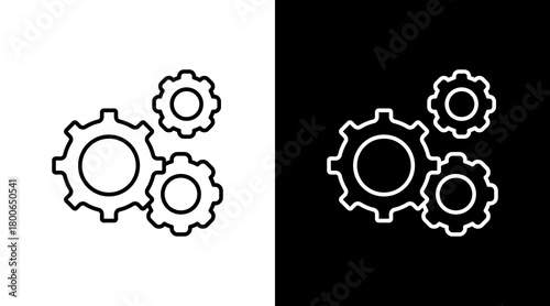 Preferences White Icon Set Design