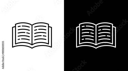 Book White Icon Set Design