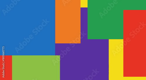 Abstract multicolored geometric background with overlapping shapes offers a modern aesthetic and