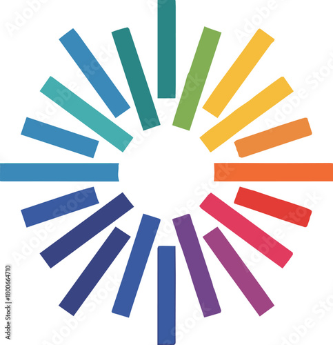 spectrum radial color wheel sunburst vector background