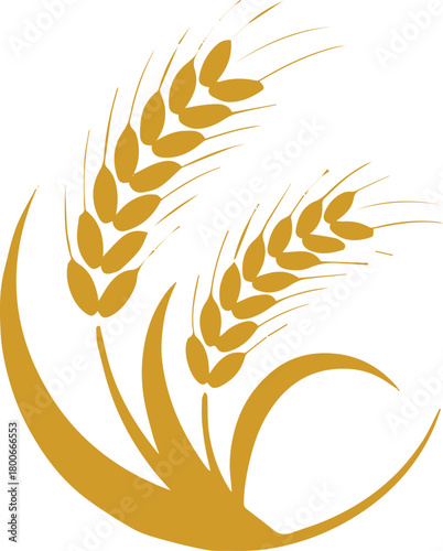 wheat stalk logo vector for agriculture branding and packaging