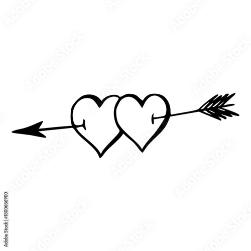 valentine's day line drawing icon