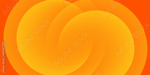 Abstract orange background with circles. Vector illustration