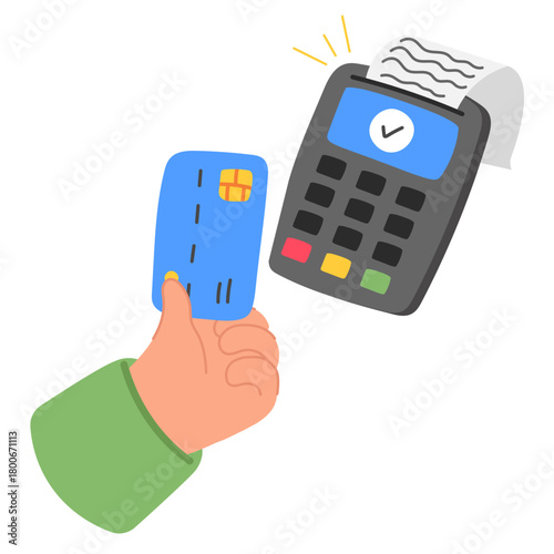 payment done  illustration for UI design and WEB design