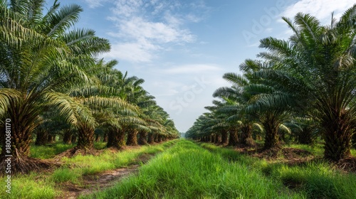 Wallpaper Mural Rows of oil palm trees stretching across a field. Torontodigital.ca
