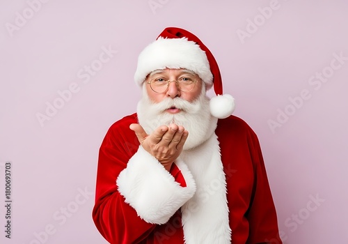 Santa Claus in Festive Scene for Holiday Celebration