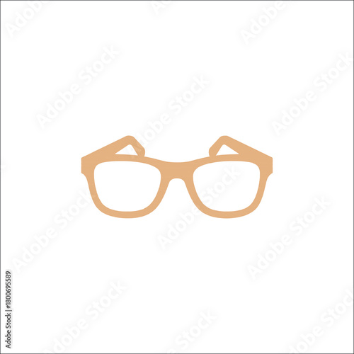 Stylish wooden frame eyeglasses illustration