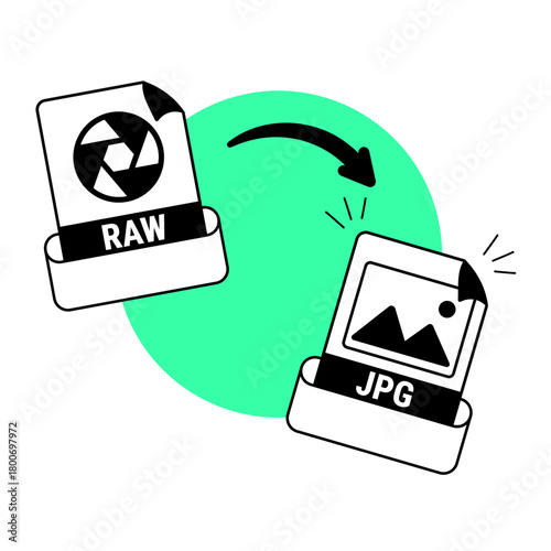 raw to jpg illustration for ui design and web design