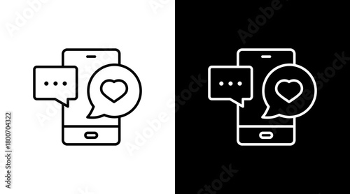Relationship Status White Icon Set Design