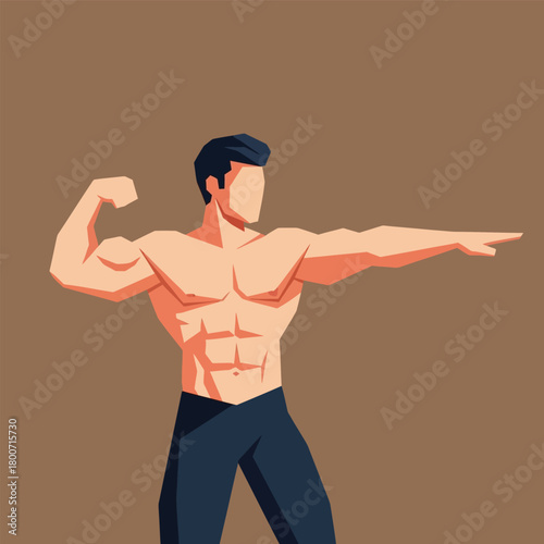muscular man with arms crossed