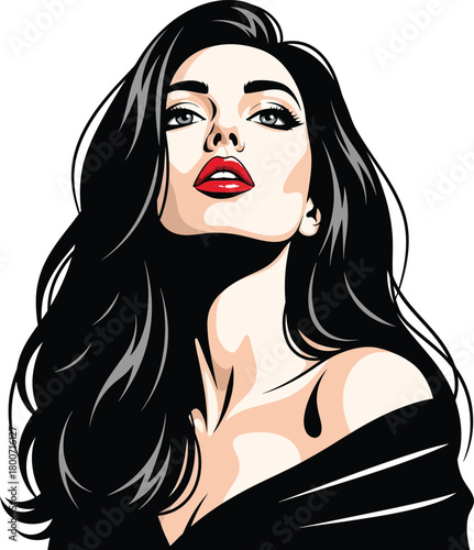 woman with long hair