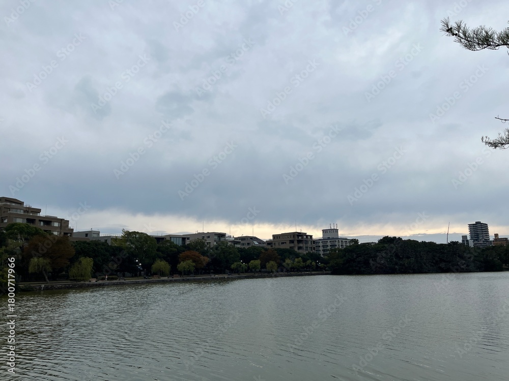 Obraz premium 大濠公園の池