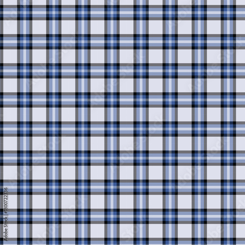 Professional Blue and Black Tartan Plaid Seamless Pattern Vector